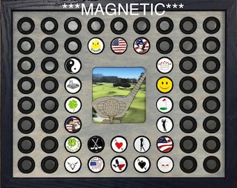 Golf Ball Markers Magnetic  Display  Fits 60 Golf Ball Markers, Frame Available