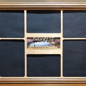 11x14 Budapest Vacation Laser Engraved Picture Frame with 6  Photo Holes Collage