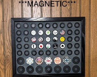 11x14 Golf Ball Markers/Poker Chip Magnetic  Display  Fits 59  Golf Ball Markers, Frame Included