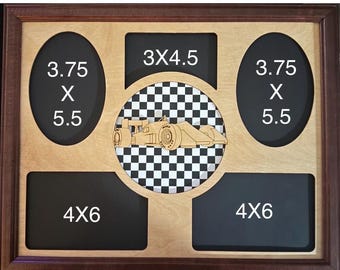 11x14 Formula 1 Laser Engraved Picture Frame with 5 Photo Holes,Frame Optional