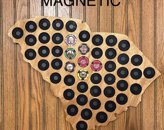 Poker Chip Magnetic South Carolina State Display  Fits 50 Harley-Davidson or Casino chips
