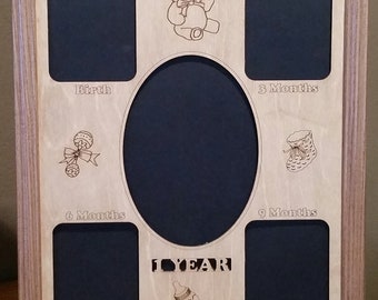 11x14 Newborn,3 month,6 month,9 month. 1 Year Laser Engraved Picture Frame,