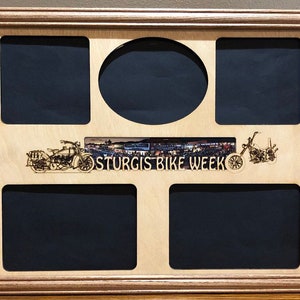 Sturgis Bike Week Insert and Frame 11 X 14 Can be Personalized 5 Photo Holes