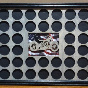 Poker Chip Frame Display Insert and Frame Fits 36 Harley