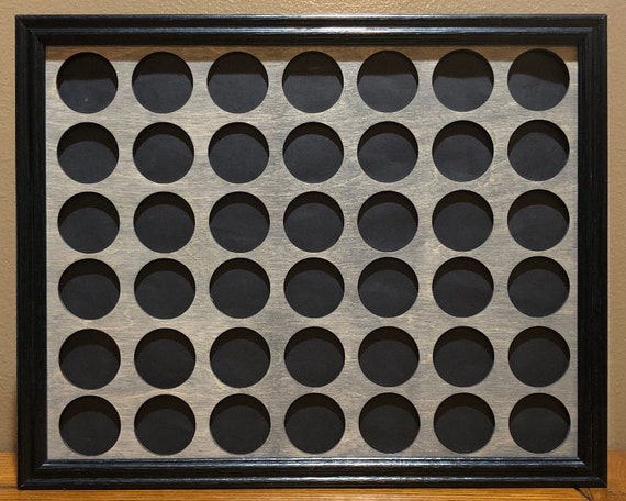 Poker Chip Frame Display Insert & Frame Fits 42 Harley-Davidson or Casino chips 11 X 14 wood chip holder. FRAME OPTIONAL in drop down