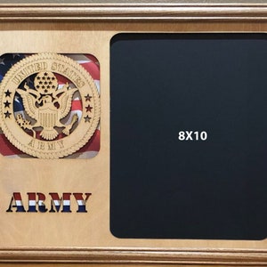 11x14 US Army Laser Engraved Picture Frame with Photo Hole for 8X10 photo,Frame Optional