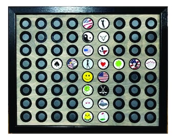 11x14 Golf Ball Markers Magnetic  Display  Fits 72  Golf Ball Markers, Frame Available