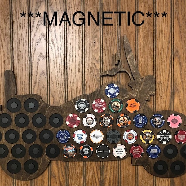 Harley Davidson Poker Chip Display Etsy
