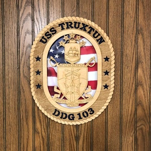 US Navy Destroyer USS Truxtun Wall Plaque ,Officially Licensed