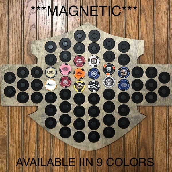 Harley Poker Chip Display Case Etsy