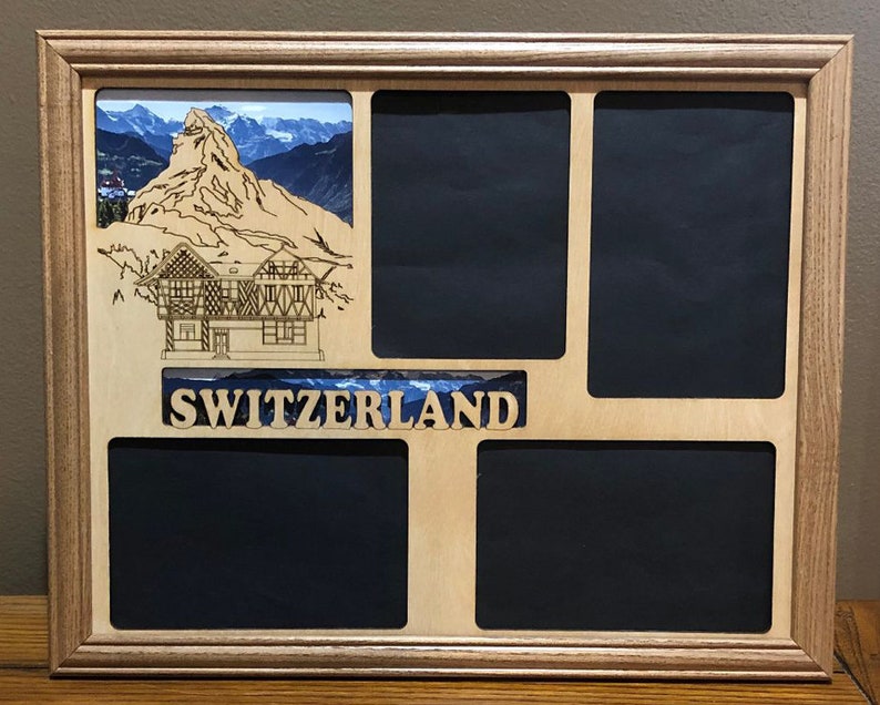 11x14 Switzerland Vacation Laser Engraved Picture Frame With 4 Etsy