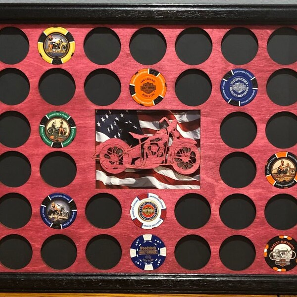 Harley Poker Chip Holder Etsy