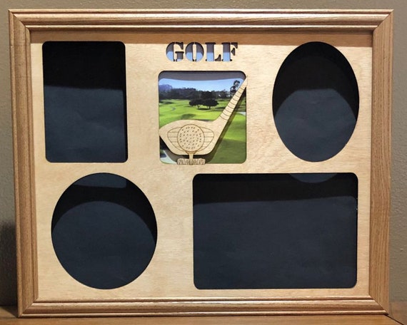 11x14 Golf Engraved Picture Frame with 4 Photo Holes Collage | Etsy