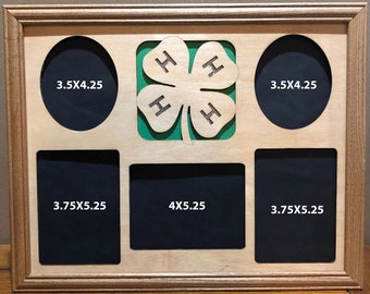 11x14 4 H Laser Engraved Picture Frame with 5 Photo Holes Frame Optional