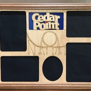 11x14 Cedar Point Vacation Laser Engraved Picture Frame with 5 Photo Holes Collage