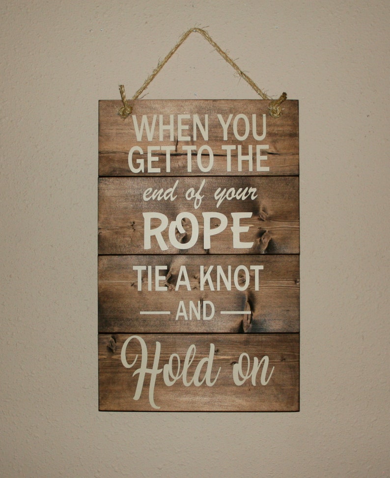 END of YOUR ROPE Rustic Pallet Sign- Western Home Decor- Reclaimed Wood ...