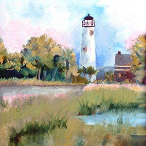 St. George Island Lighthouse, Florida. matted print 11x14&quot; by Artist, Roxanne Shields