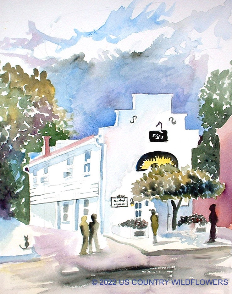 Shepherdstown Library, Shepherdstown, West Virginia, WV matted print 8"x10” by artist, Roxanne Shields