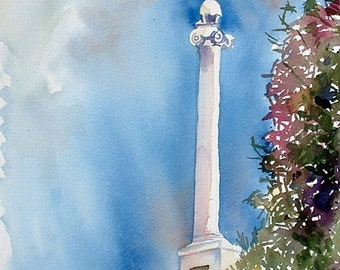Rumsey Monument, Shepherdstown, West Virginia, WV matted print 8&quot;x10” by artist, Roxanne Shields