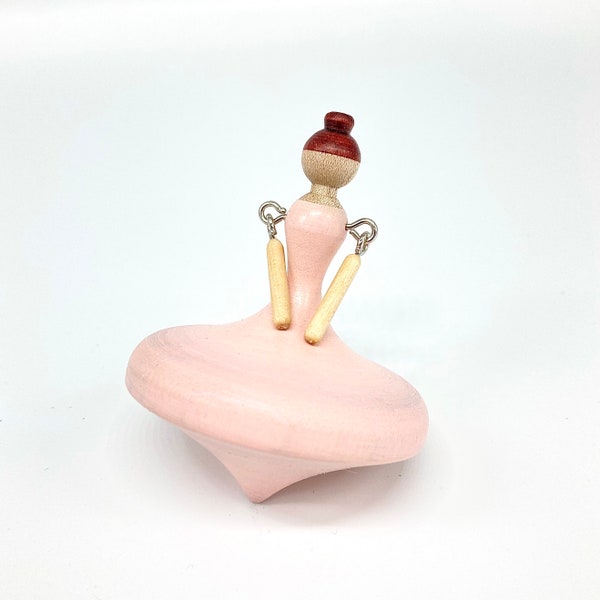 Wooden Spinning Top Etsy