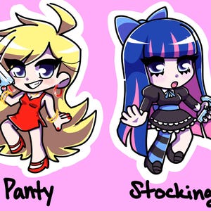 2.5in Panty and Stocking Epoxy Acrylic Charm - Panty Stocking