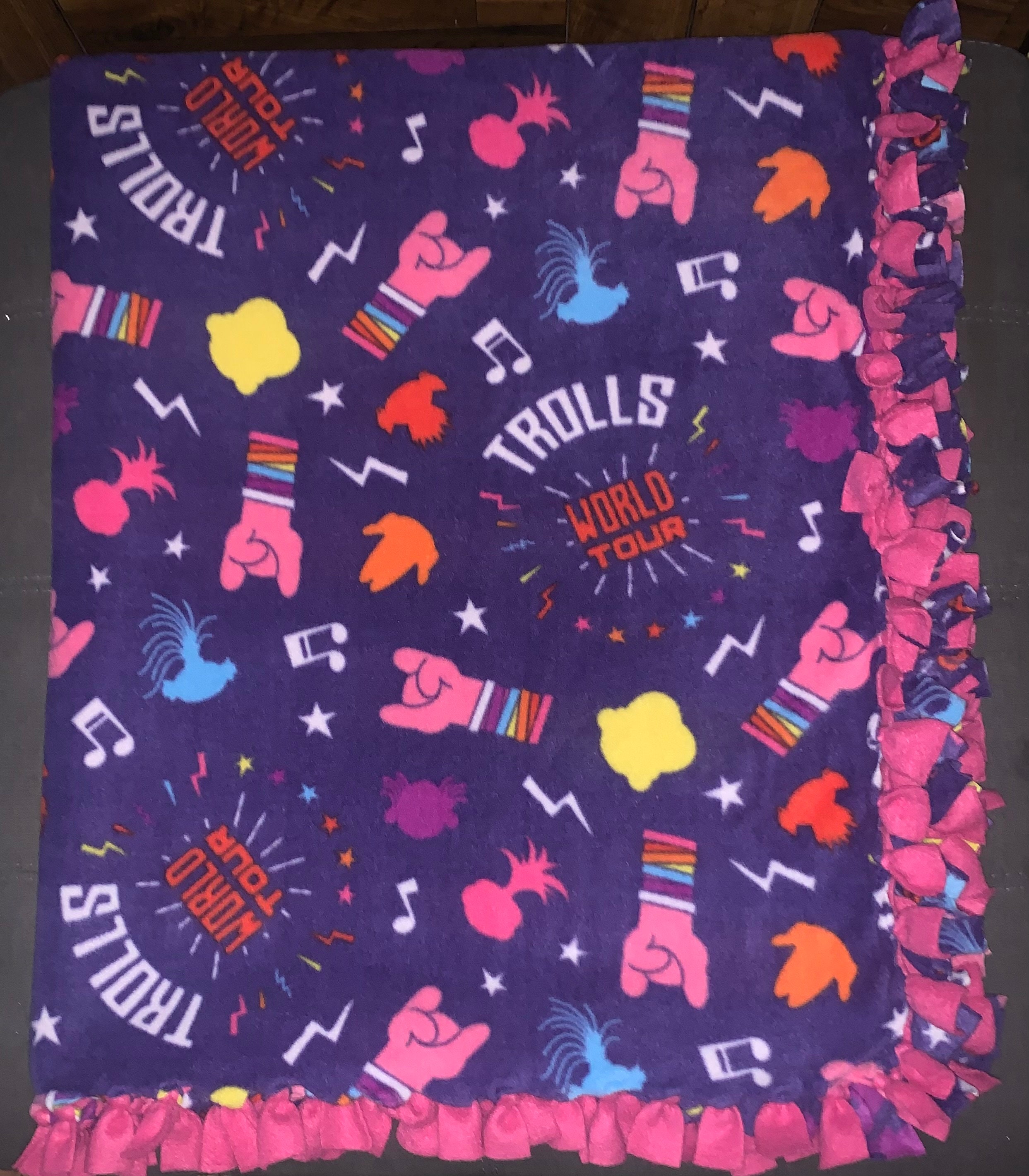 Trolls World Tour Fleece Blanket Etsy