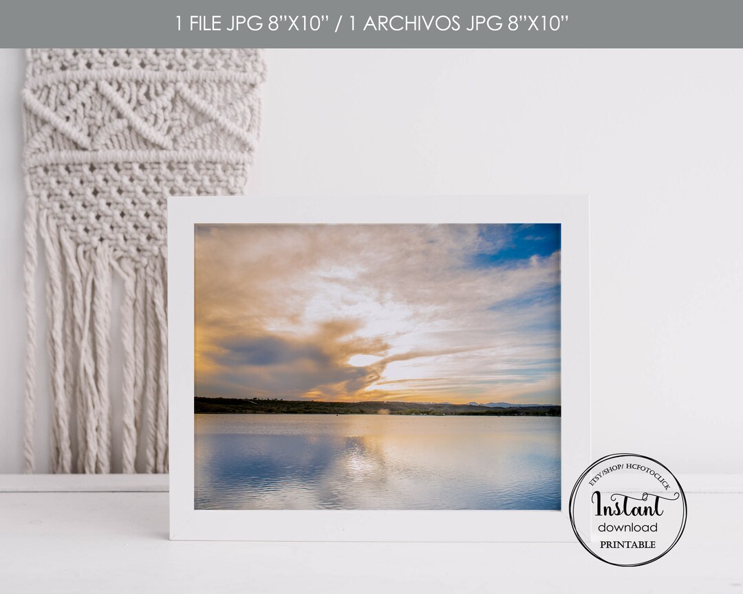 Lake Sunset Photography Sunset Melchor Ocampo Nuevo León Etsy