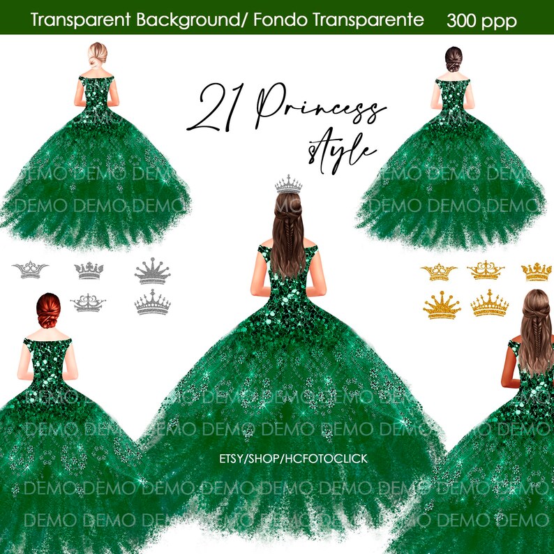 Clipart Quinceañera Emerald Green Color Emerald Green Dress Etsy Hong