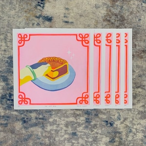 The Last Bite risograph print