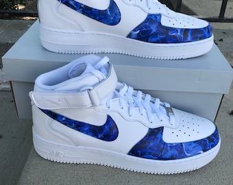 all white air forces high top