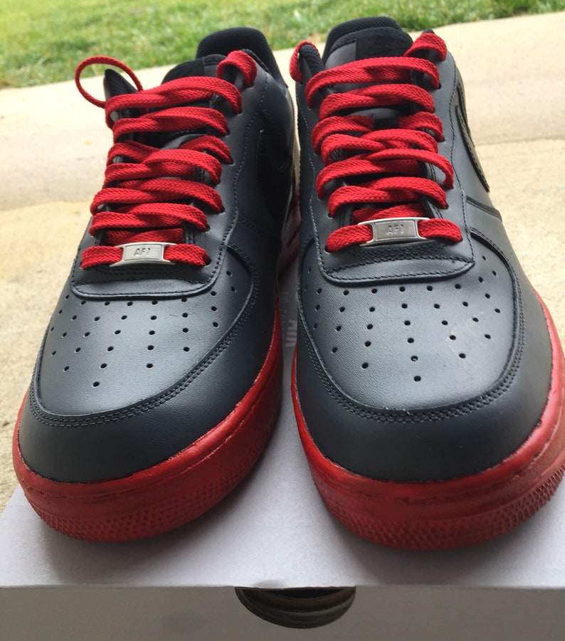 black air force 1 red bottom