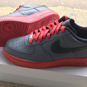 black air force 1 with red bottom