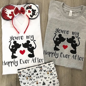 Just Married, Disney shirts for couples, happily ever after, Disney shirts for women, just married couple shirts, his and her Disney shirts