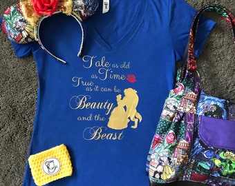 Disney shirts, Beauty & the Beast, Disney shirts for women, Belle and Beast, Tale as old as time