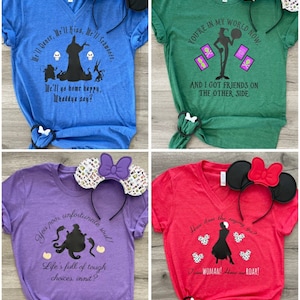 Villains, Disney villains, Disney Halloween, Disney shirts for women, Hades, Dr. Facilier, Ursula, Cruella, MNSSHP