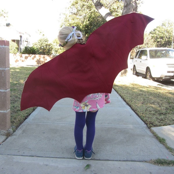 Bat Wings - Dragon Wings - Children's Pretend Play and Costume - Eco-Felt - Easy On/Off Elastic Straps