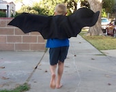 Bat Wings - Dragon Wings - Children 39 s Pretend Play and Costume - Eco-Felt - Easy On Off Elastic Straps