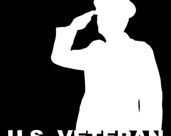 United States Veteran Decal, car window, laptop, sticker