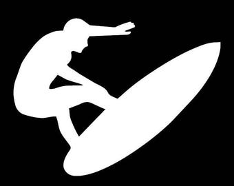 Action Surfer Car Decal, Window, laptop & more sticker