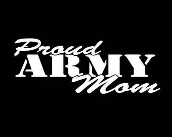 Proud Army Mom Car Window, Laptop, Decal, Sticker