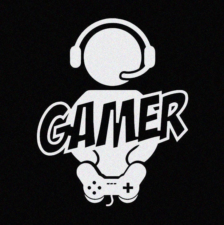 Video Gamer Laptop, Car Window, Decal, Sticker - Etsy