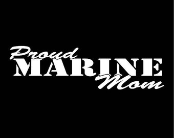 Proud Marine Mom Car Window, Laptop, Decal, Sticker