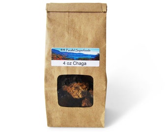 4 oz Organic Wild Chaga Mushrooms - small chunks (perfect for tea)