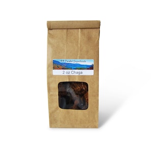 2 oz Organic Wild Chaga Mushrooms - small chunks (perfect for tea)