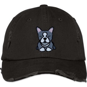 Embroidered Dog Hat French Bulldog Baseball Cap Frenchie Bulldog Lover Gift Pet Mom Dad Hat Gift Pet Lover Hats Personalized Embroidery Caps