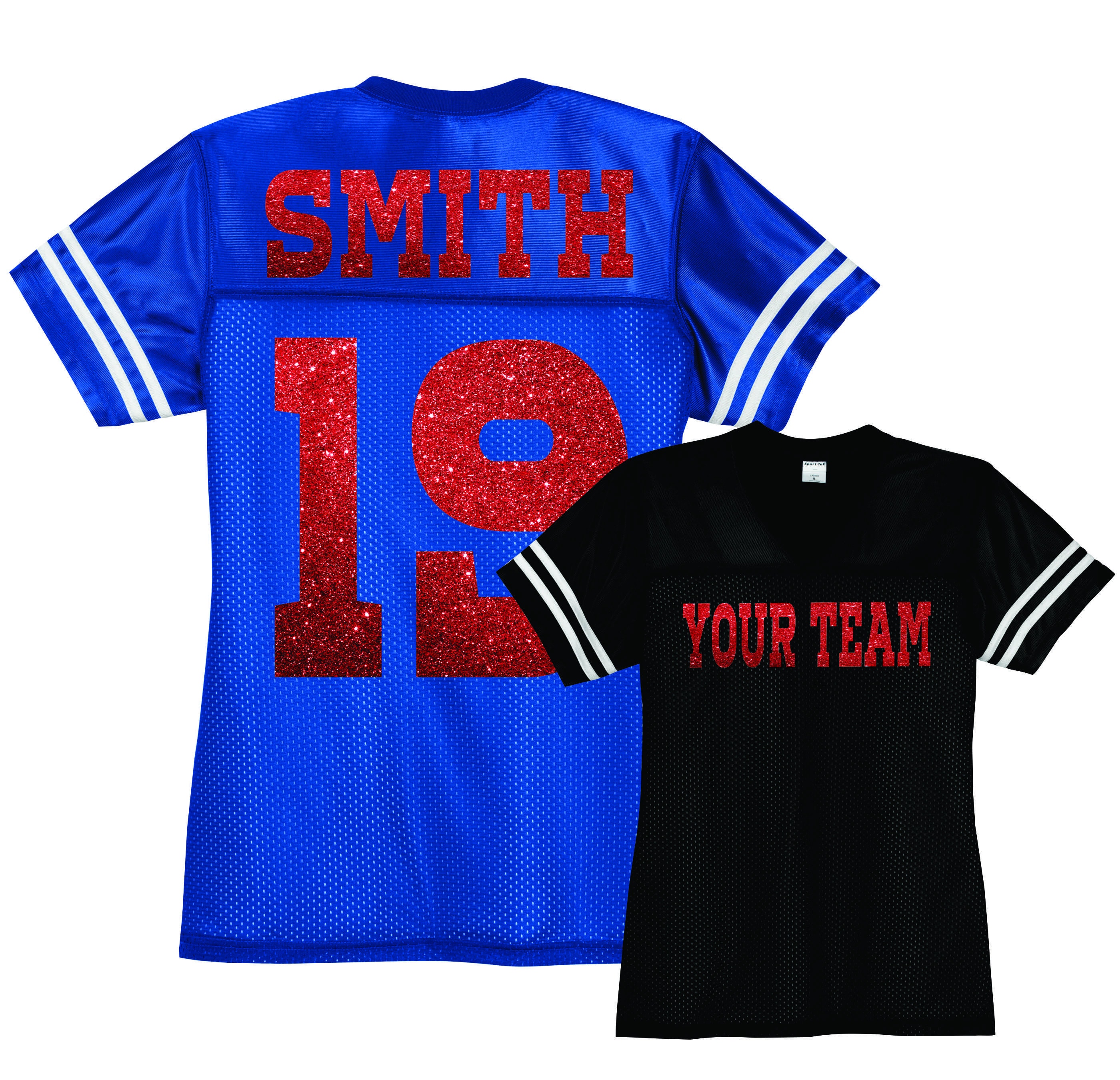 You Design Glitter Jersey, Football, Baseball, Soccer, Personalized Team  and Bling Colors