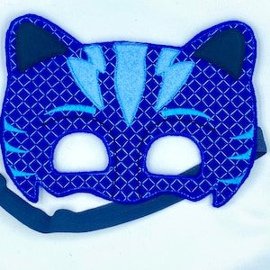 Cat Mask, Catboy Felt Mask, Kids Felt Mask, Kids Mask, Felt Playtime Mask, Cat Party Favor, PJ Cat Mask, Halloween Cat Mask, Kids Gift