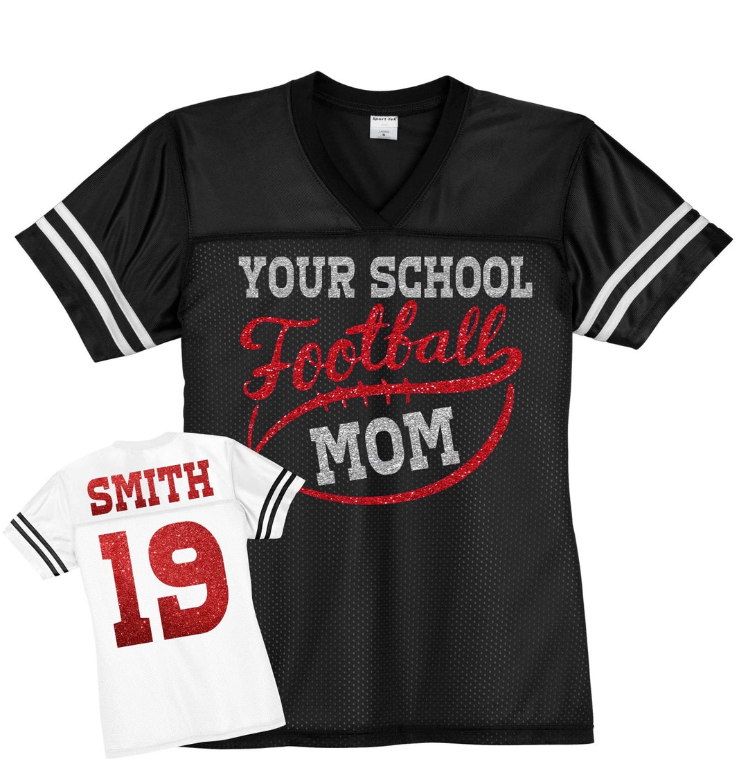 Football Mom Jersey, Custom Football Fan Jersey, Personalized Sports