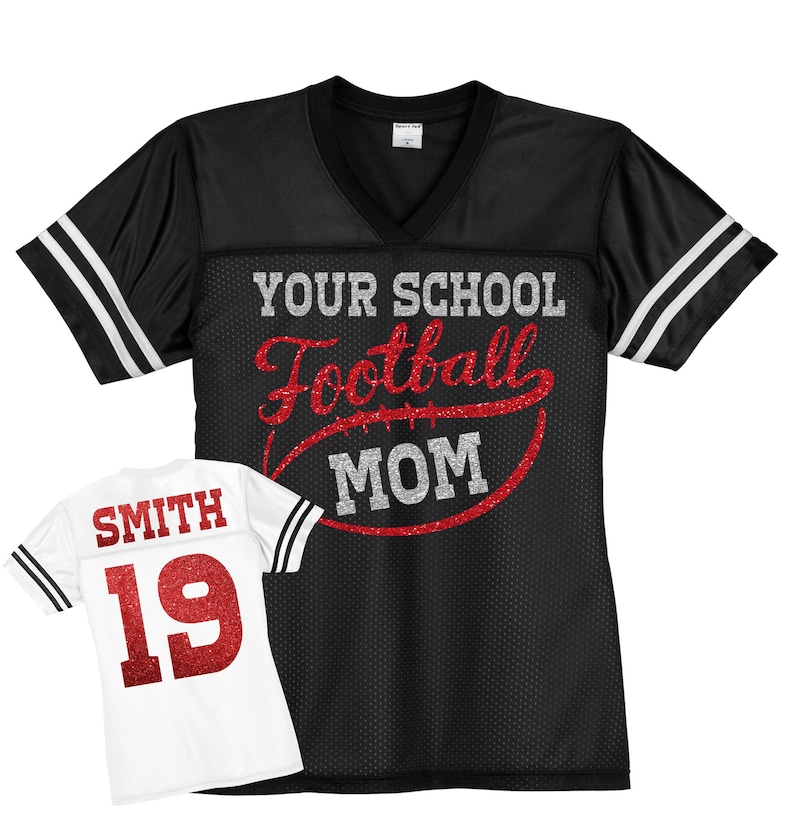 Football Mom Jersey Custom Football Fan Jersey Personalized Etsy