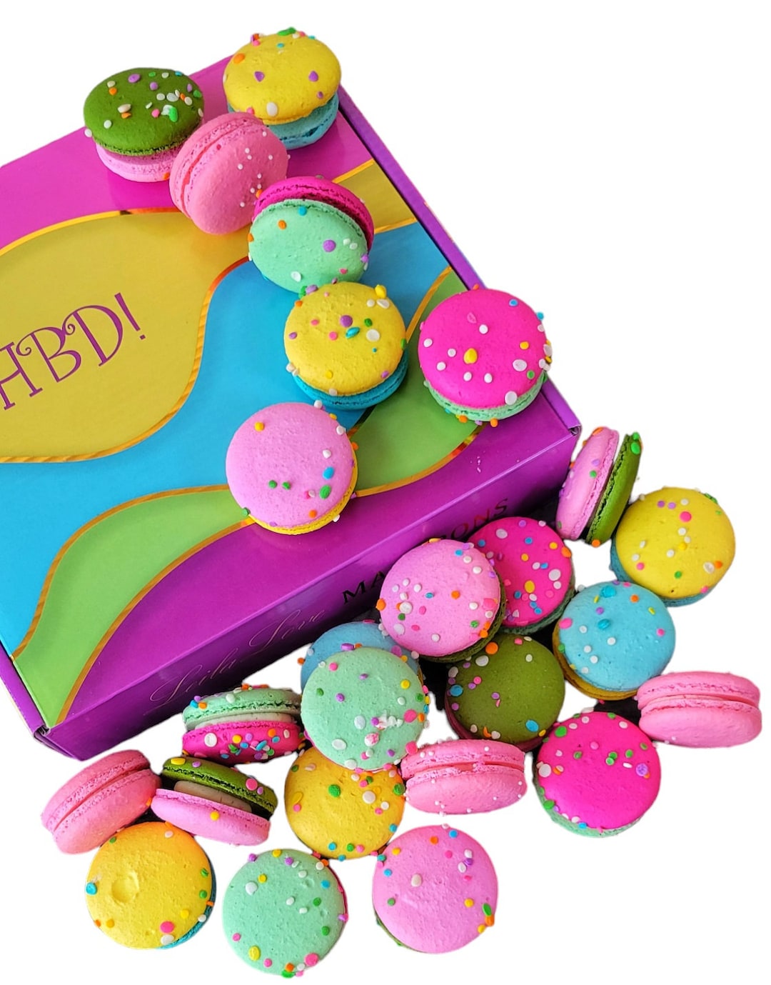 Leilalove Macarons - HBD 15 Macarons 8 Flavors - Etsy